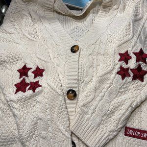 Taylor Swift RED Cardigan NEW Stars included